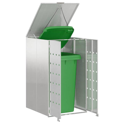 Stockage de Poubelle à Roulettes avec Couvercle à Gaz Relevable pour Poubelle de 240L