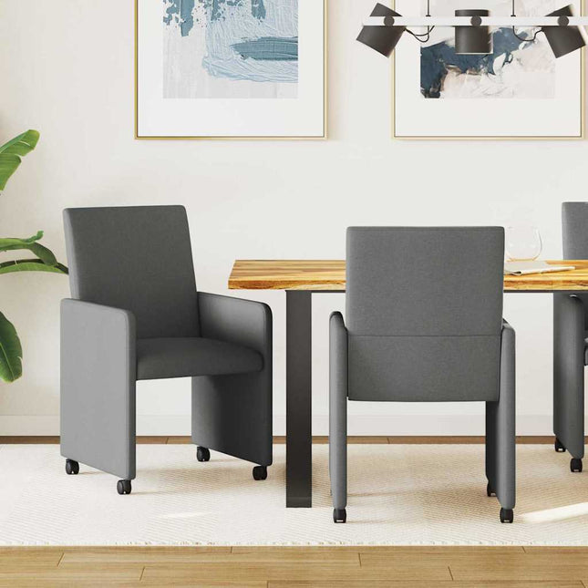 Chaises de salle à manger 2 pcs Gris foncé 57 x 66 x 94 cm