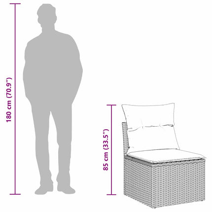 Ensemble de canapé de jardin avec coussin 9 pcs beige et crème