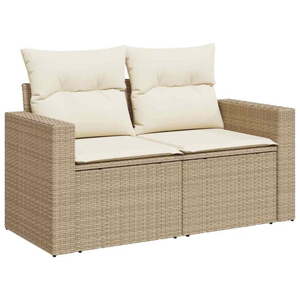 Ensemble de canapé de jardin avec coussin 13 pcs beige et crème