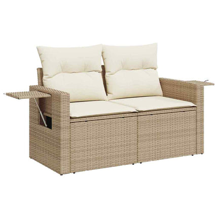 Ensemble de canapé de jardin avec coussin 8 pcs beige et crème