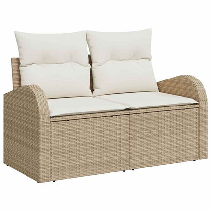 Ensemble de canapé de jardin avec coussin 9 pcs Beige et crème