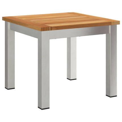 Chaises longues 2pcs avec table 3 pcs Marron Acacia massif