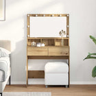 Table de Toilette chêne artisanal 80 x 41 x 134.5 cm