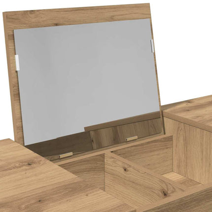 Table de Toilette avec tiroir chêne artisanal 100 x 45 x 76 cm