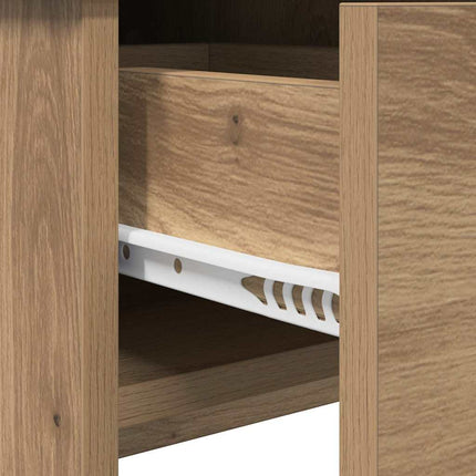 Table de Toilette avec tiroir chêne artisanal 100 x 45 x 76 cm