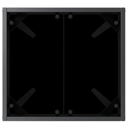 Transat avec Table 2 pcs Noir 40 x 40 x 40.5 cm polyrotin
