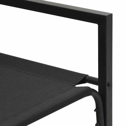 Mobilier de jardin avec coussin Noir 180 x 72.5 x 71 cm Acier