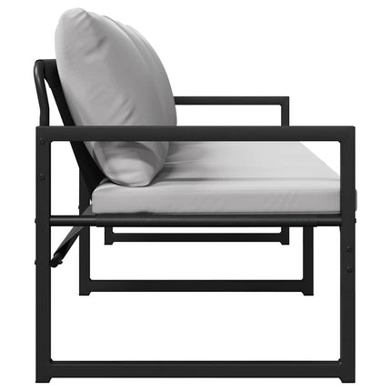 Mobilier de jardin avec coussin Noir 180 x 72.5 x 71 cm Acier