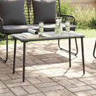 Table de Jardin Noir 80 x 40 x 45.5 cm Poly rotin