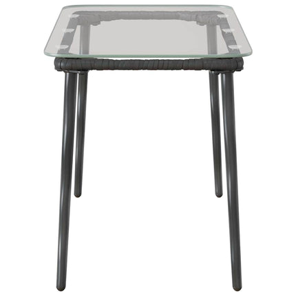 Table de Jardin Noir 80 x 40 x 45.5 cm Poly rotin