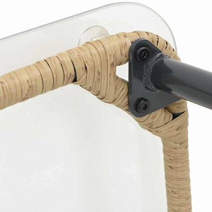 Table de Jardin Naturel 80 x 40 x 45.5 cm Poly rotin