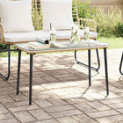 Table de Jardin Naturel 80 x 40 x 45.5 cm Poly rotin