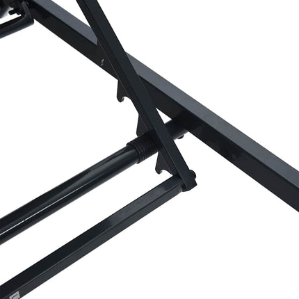 Transats avec table 3 pcs Noir et anthracite 197 x 54 x 86 cm