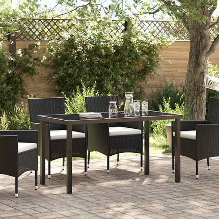 Table de Jardin Noir 140 x 80 x 73 cm Teck massif