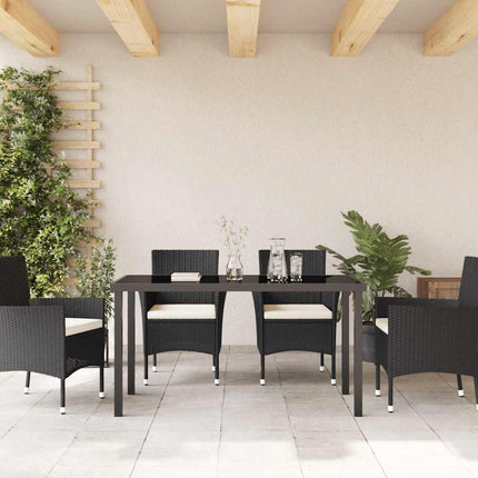 Table de Jardin Noir 140 x 80 x 73 cm Teck massif