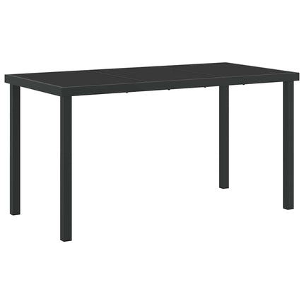 Table de Jardin Noir 140 x 80 x 73 cm Teck massif