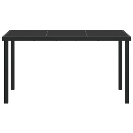 Table de Jardin Noir 140 x 80 x 73 cm Teck massif