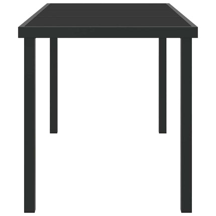 Table de Jardin Noir 140 x 80 x 73 cm Teck massif