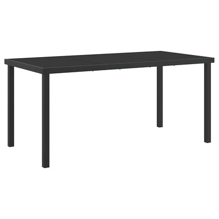 Table de Jardin Noir 160 x 80 x 73 cm Teck massif