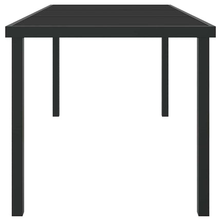 Table de Jardin Noir 160 x 80 x 73 cm Teck massif