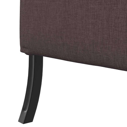 Canapé à Haut Dossier Marron foncé 109 x 56 x 121 cm tissu