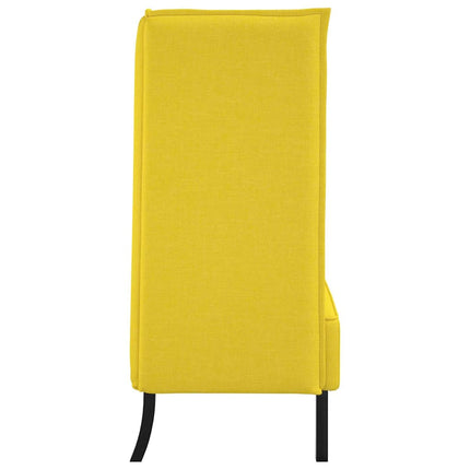 Canapé à Haut Dossier Jaune clair 109 x 56 x 121 cm tissu