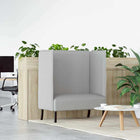 Canapé à Haut Dossier Gris nuage 109 x 56 x 121 cm tissu