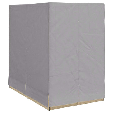 Transat double avec toit Beige 205 x 129 x 200 cm Rattan PE