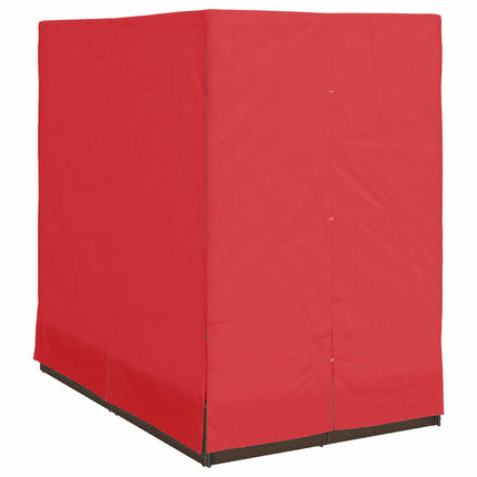 Transat double avec toit Marron 205 x 129 x 200 cm Rattan PE