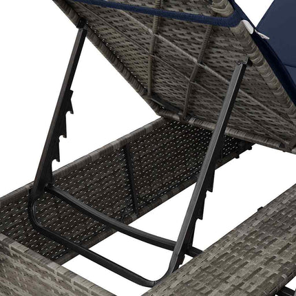 Transat double avec toit Gris 205 x 129 x 200 cm Rattan PE