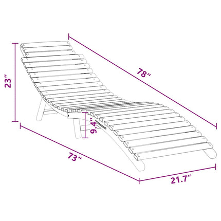 Transat Marron 184 x 55 x 59 cm Bois de teck massif
