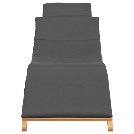 Transat Gris foncé 188 x 55 x 59 cm Bois de teck solide