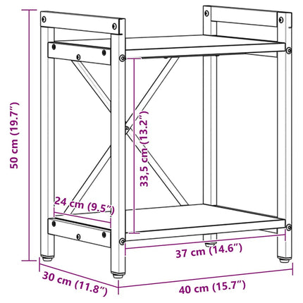 Bibliothèque Chêne fumé 40 x 30 x 48.5 cm Bois d'ingénierie