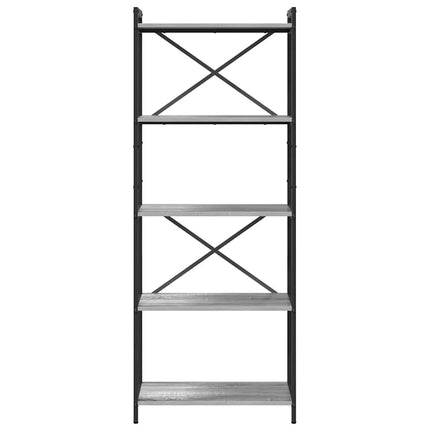 Bibliothèque Sonoma gris 60 x 30 x 153 cm Bois d'ingénierie