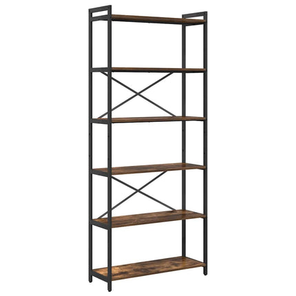 Bibliothèque Chêne fumé 80 x 30 x 188 cm Bois d'ingénierie