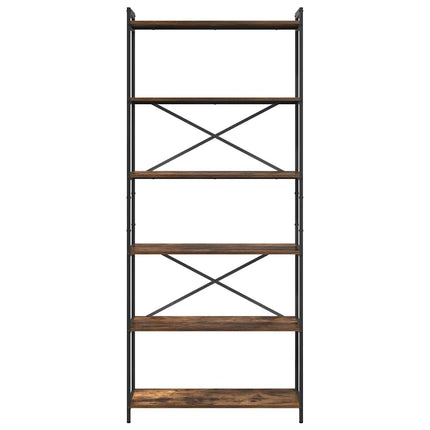 Bibliothèque Chêne fumé 80 x 30 x 188 cm Bois d'ingénierie