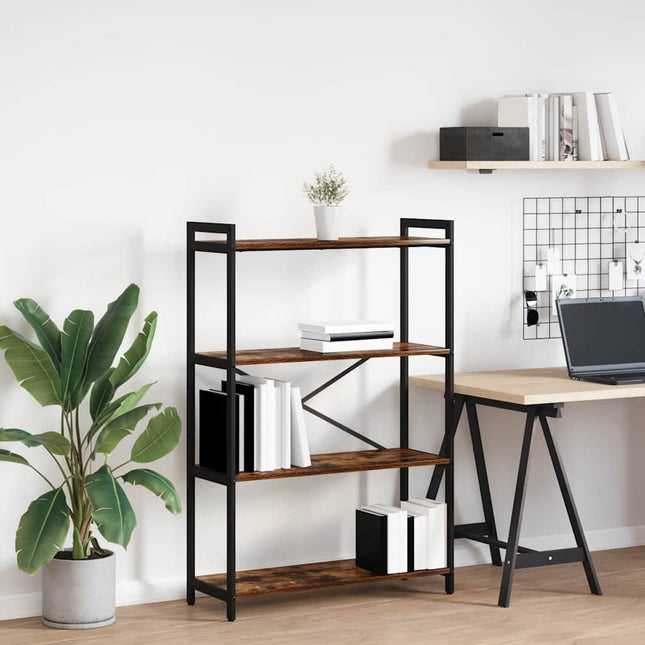 Bibliothèque Chêne fumé 80 x 30 x 118 cm Bois d'ingénierie