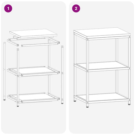 Étagère de rangement de cuisine Argenté Acier inoxydable