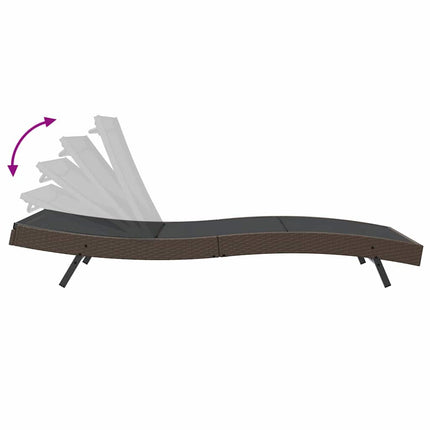 Transats 3 pcs Marron 40 x 40 x 40.5 cm polyrotin