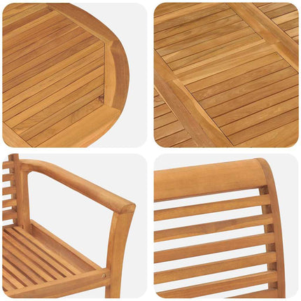 Ensemble de salle à manger pour jardin Autre 7 pcs Marron