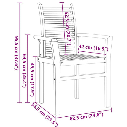Ensemble de salle à manger pour jardin 9 pcs Marron