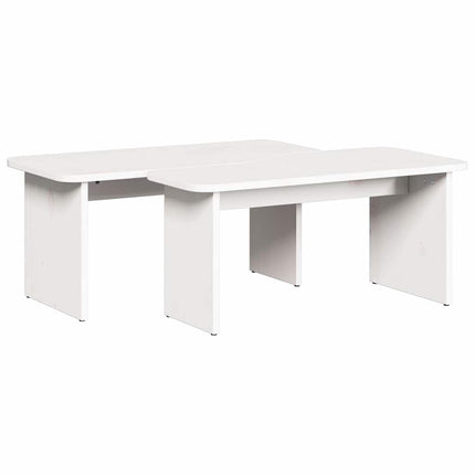 Table basse Blanc 100 x 69 x 35.5 cm Bois massif en pin
