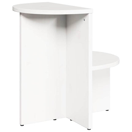 Table d'appoint Blanc 50 x 40 x 50 cm Bois massif en pin