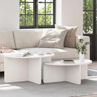 Table basse 2 pcs Blanc 79 x 39,5 x 40 cm Bois massif en pin