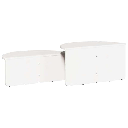 Table basse 2 pcs Blanc 79 x 39,5 x 40 cm Bois massif en pin