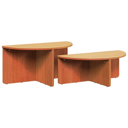 Table basse 2 pcs Marron cire 79 x 39,5 x 40 cm