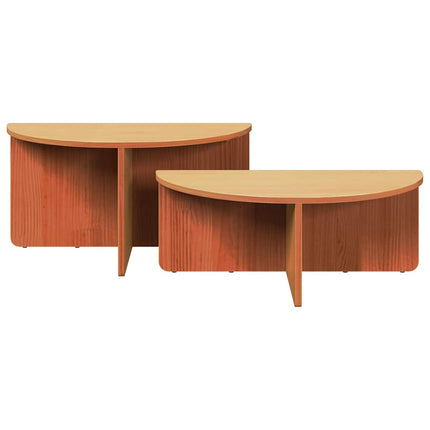 Table basse 2 pcs Marron cire 79 x 39,5 x 40 cm