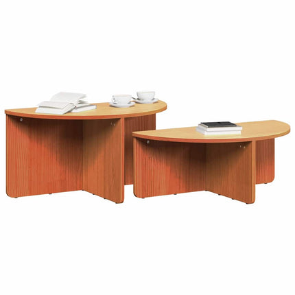 Table basse 2 pcs Marron cire 79 x 39,5 x 40 cm