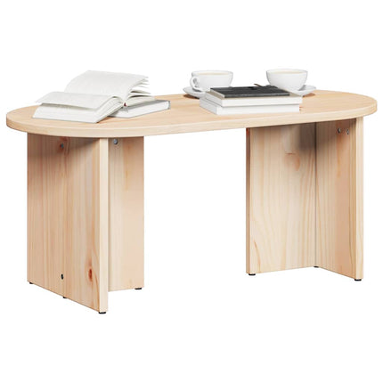 Table basse Naturel 80 x 39,5 x 35 cm Bois de pin massif